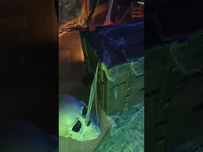 Světelná a zvuková truhla se skrytým tvorem 46 x 30 cm