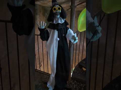 Animovaný strašidelný klaun 173 cm