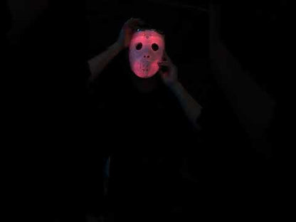 Svítící maska pro dospělé hokejisty 2 v 1