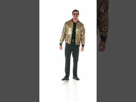 Veste à sequins léopard adulte