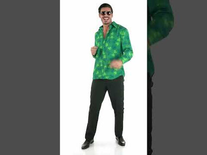 Pánské tričko s dlouhým rukávem a trojlístkem ke Dni svatého Patrika