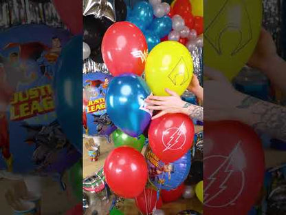 10 latexových balónků Justice League™ 25 x 32 cm