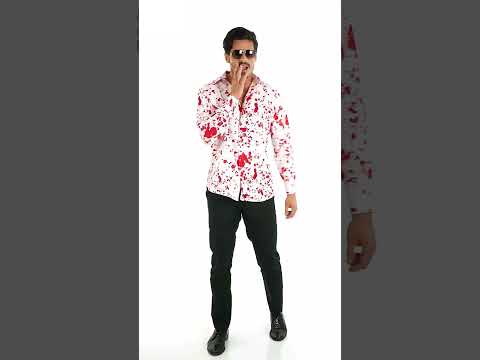 Chemise blanche ensanglantée homme