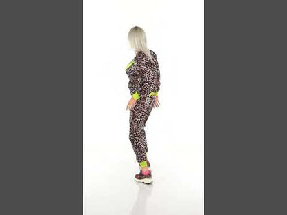 Teplákový kostým leoparda z 80. let pro dospělé