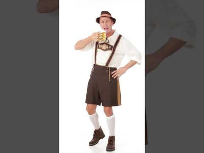Velký hnědý bavorský kostým pro muže