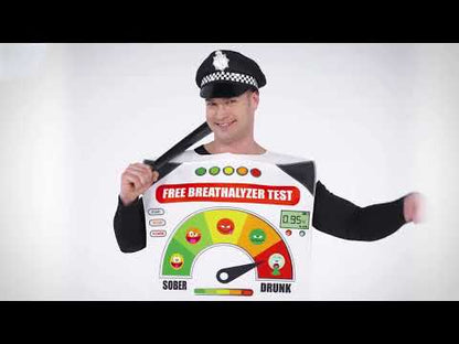 Déguisement éthylotest de police humoristique adulte