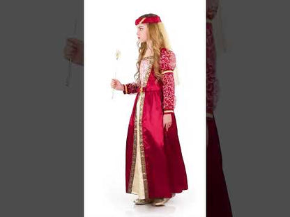 Dívčí kostým královské středověké princezny