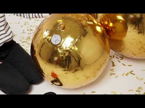 Boule miroir gonflable dorée 60 cm