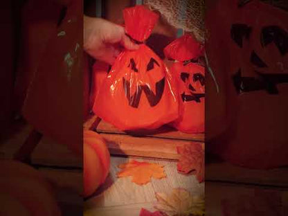 20 Sacs en plastique citrouilles 15 x 20 cm