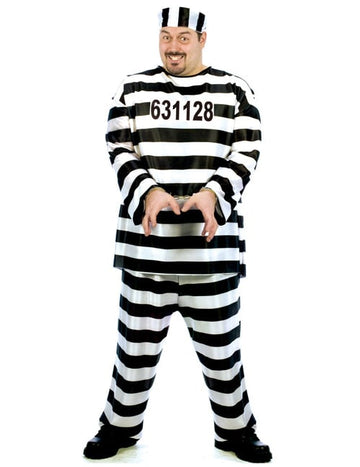 Pánský kostým vězně pro nadměrné velikosti