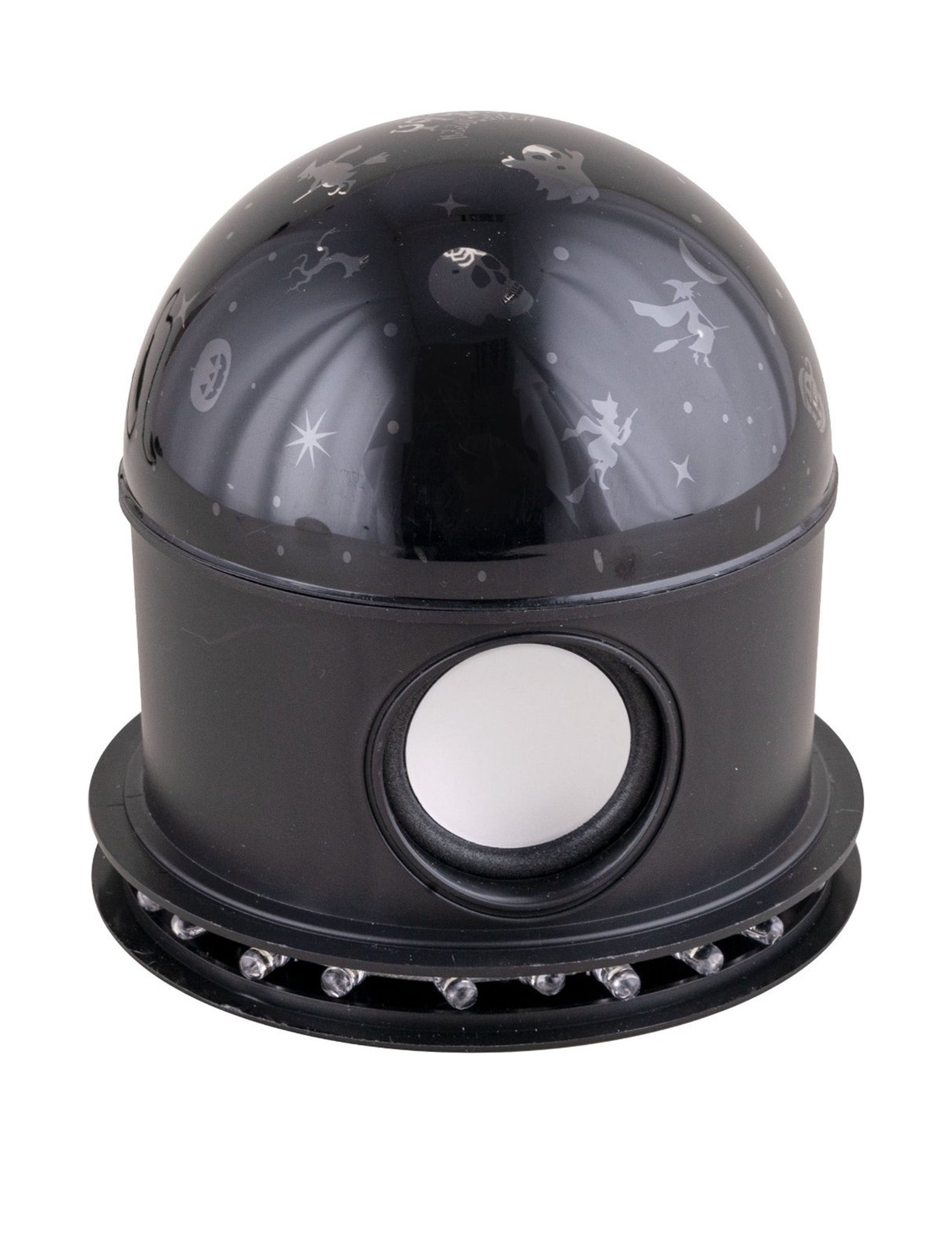 Vue du haut-parleur et des LED du projecteur Halloween
