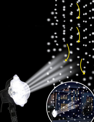 LED venkovní projektor sněhových efektů