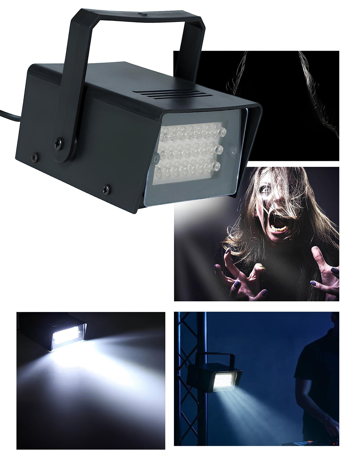 Projecteur lumière Flash stroboscopique pour fête noir 35 LED