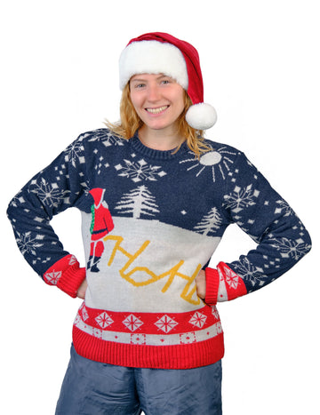 Vánoční svetr pro dospělé s motivem Santa Clause