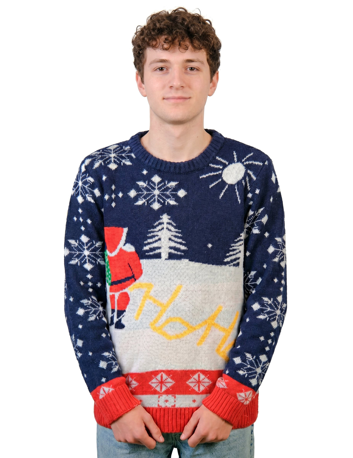 Vánoční svetr pro dospělé s motivem Santa Clause