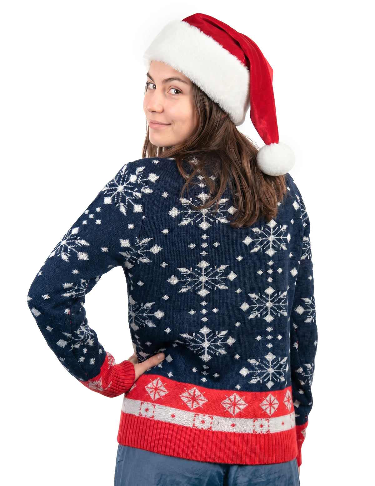 Vánoční svetr pro dospělé s motivem Santa Clause