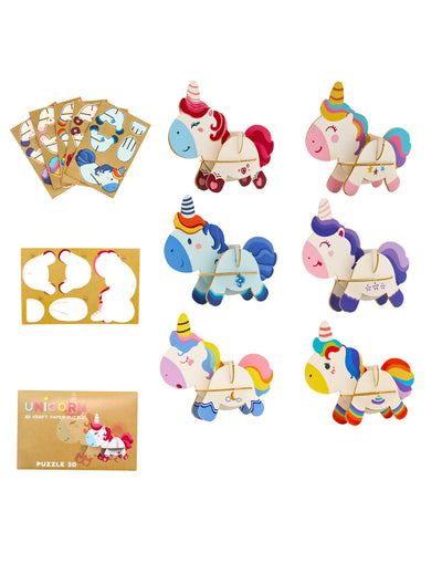 3D puzzle jednorožec 12 x 8 cm