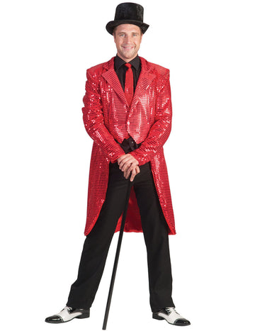 Pánský červený flitrovaný frak