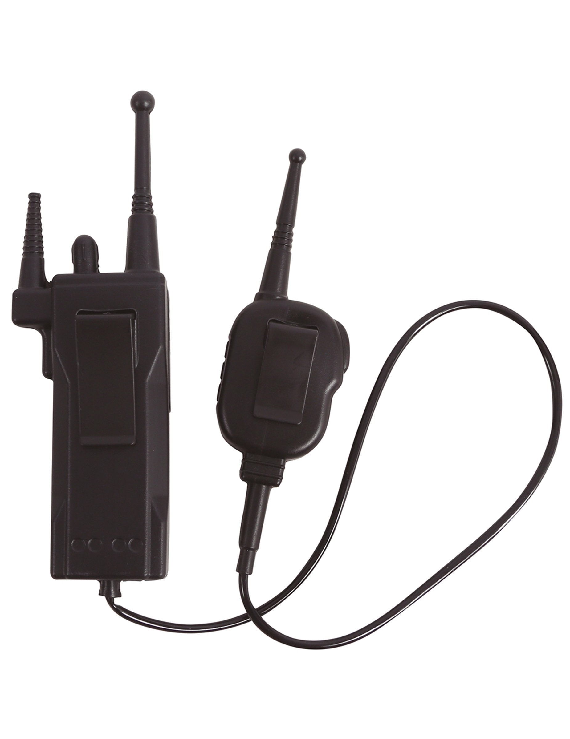 Vue de dos de la radio de police