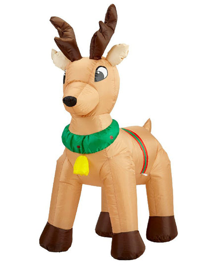 Nafukovací a svítící sob Santa Clause 120 cm 