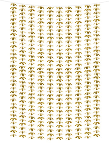 Zlatý hliníkový květinový závěs 100 x 210 cm na svatbu