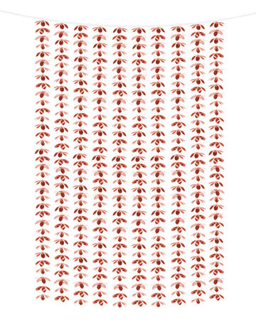 Hliníková květinová záclona z růžového zlata 100 x 210 cm na párty