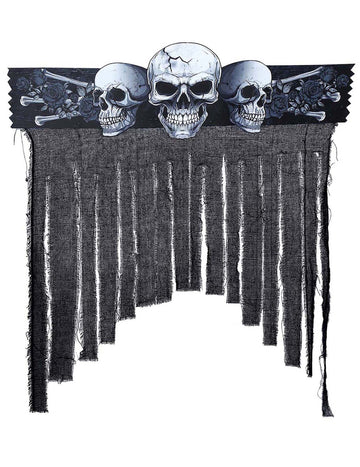 Závěs s lebkou na dveřích 90 x 30 cm