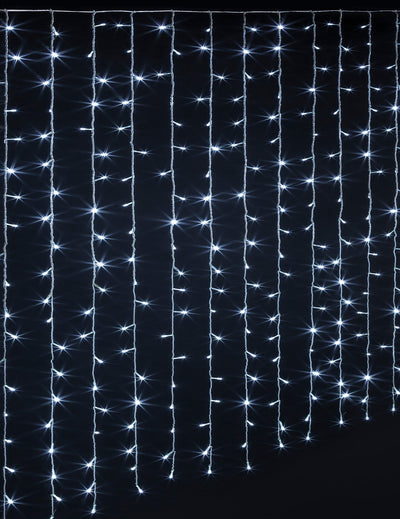 Rideau lumineux intérieur extérieur blanc froid
