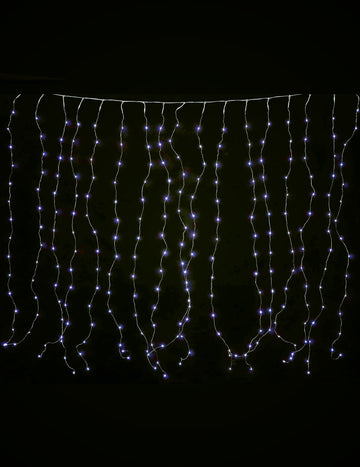 Chladně bílá světelná clona 1,7 x 0,5 m 90 LED diod