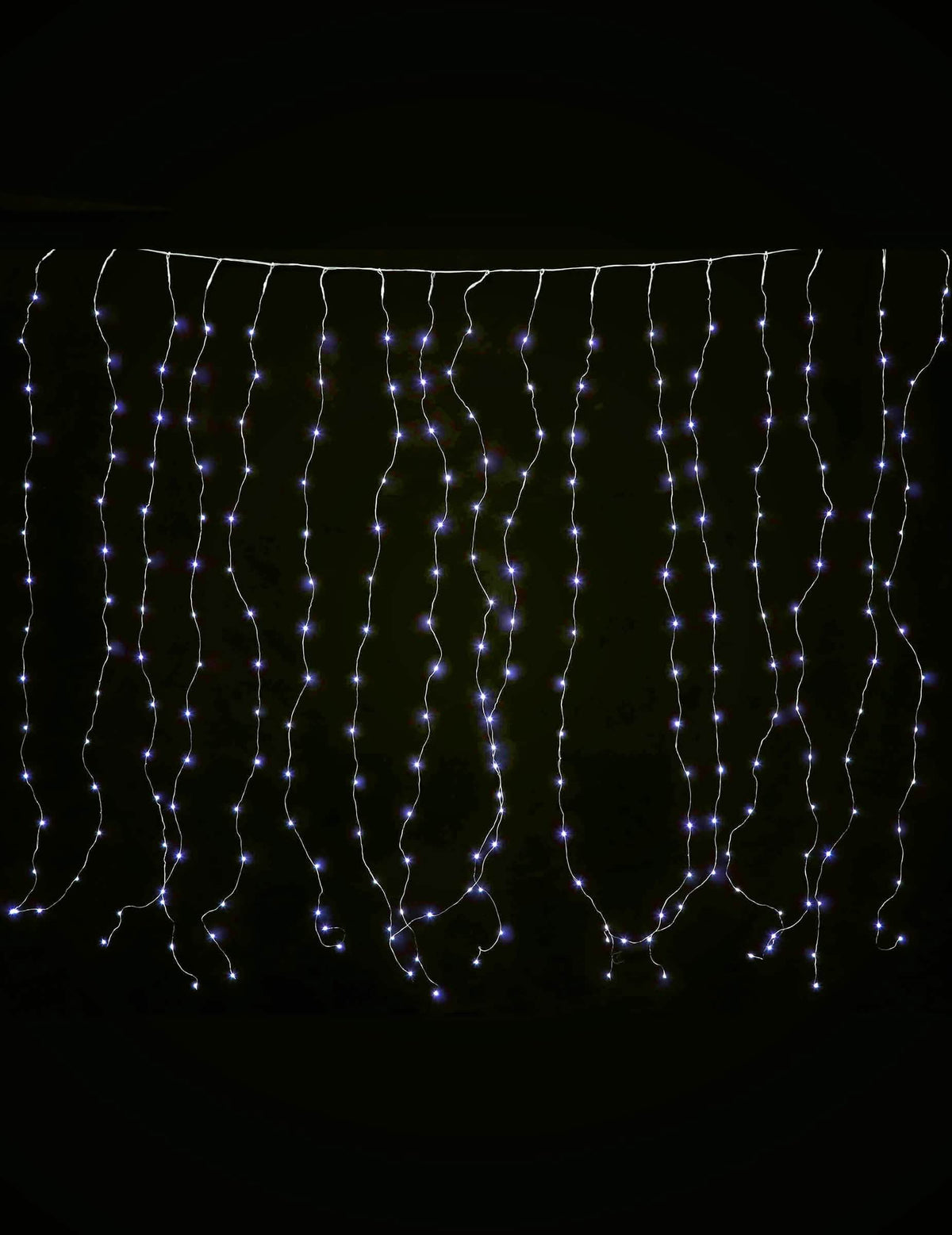 Světelný závěs bílá studená pro dekoraci 90 LED 8 režimů