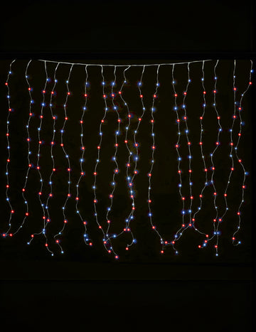 Vícebarevná světelná clona 1,7 x 0,5 m 90 LED diod