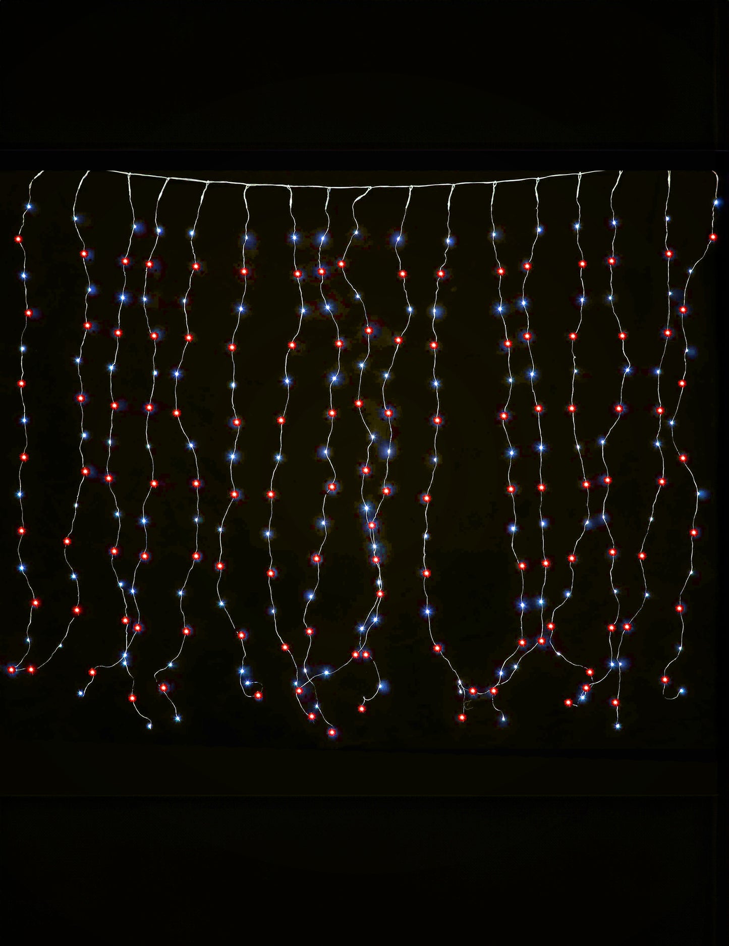 Vícebarevná světelná opona 1,7 x 0,5 m 90 LED