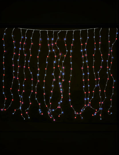 Vícebarevná světelná opona 1,7 x 0,5 m 90 LED