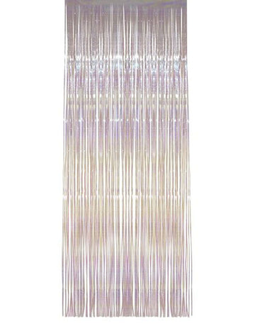 Bílá třpytivá opona