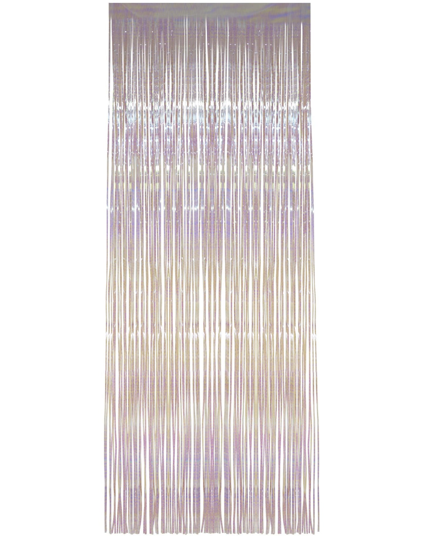 Bílá třpytivá opona