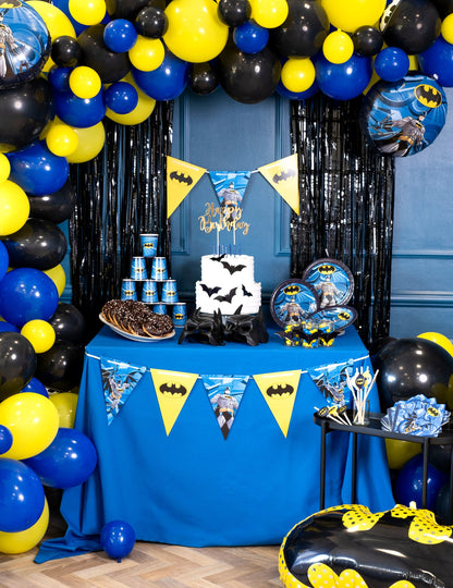 Černá třpytivá záclona 244 x 91 cm