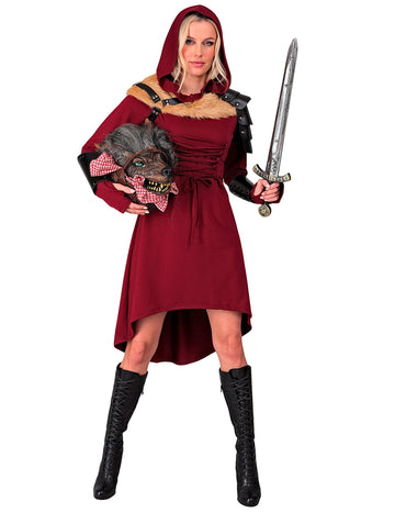 Robe gothique médiévale rouge femme