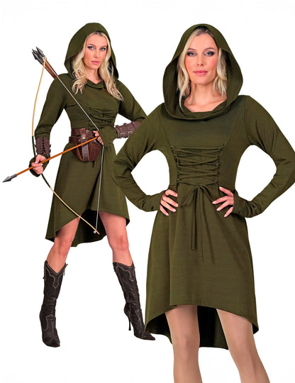 Robe gothique médiévale verte femme