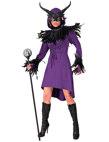 Robe gothique médiévale violette femme