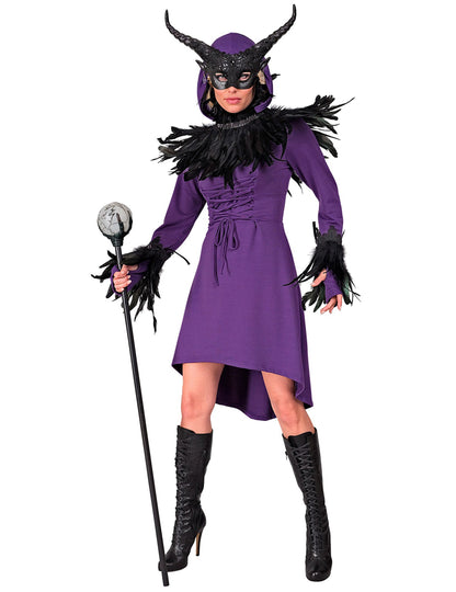 Dámské fialové středověké gotické šaty