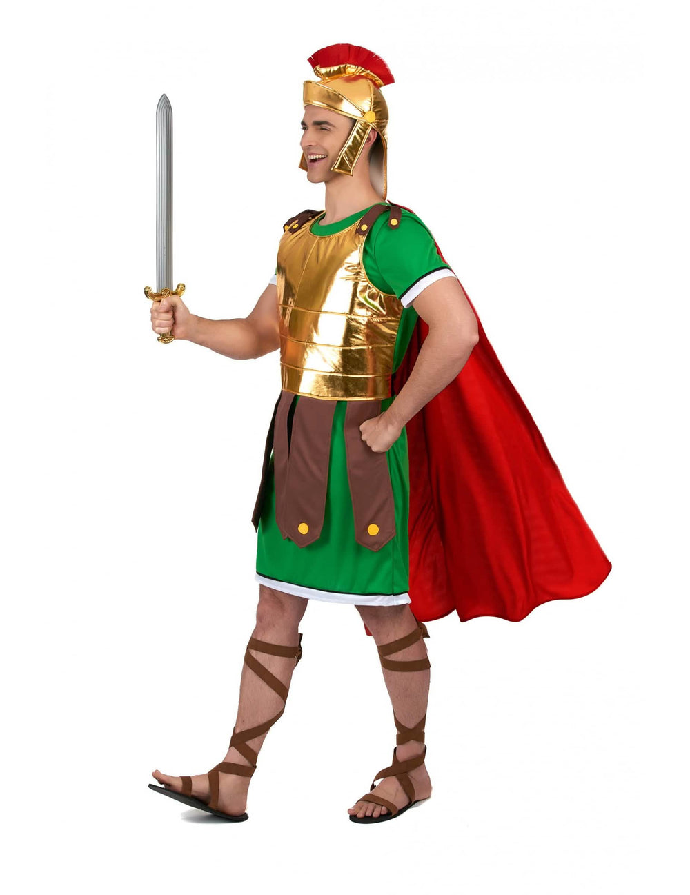 Boční pohled na římský kostým centuriona pro muž