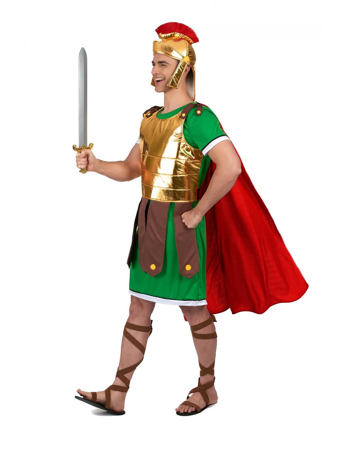Boční pohled na římský kostým centuriona pro muž