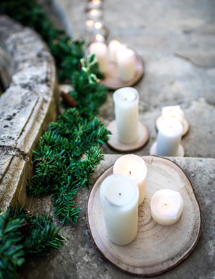 Poleno z přírodního dřeva 13 až 17 cm pro středobod