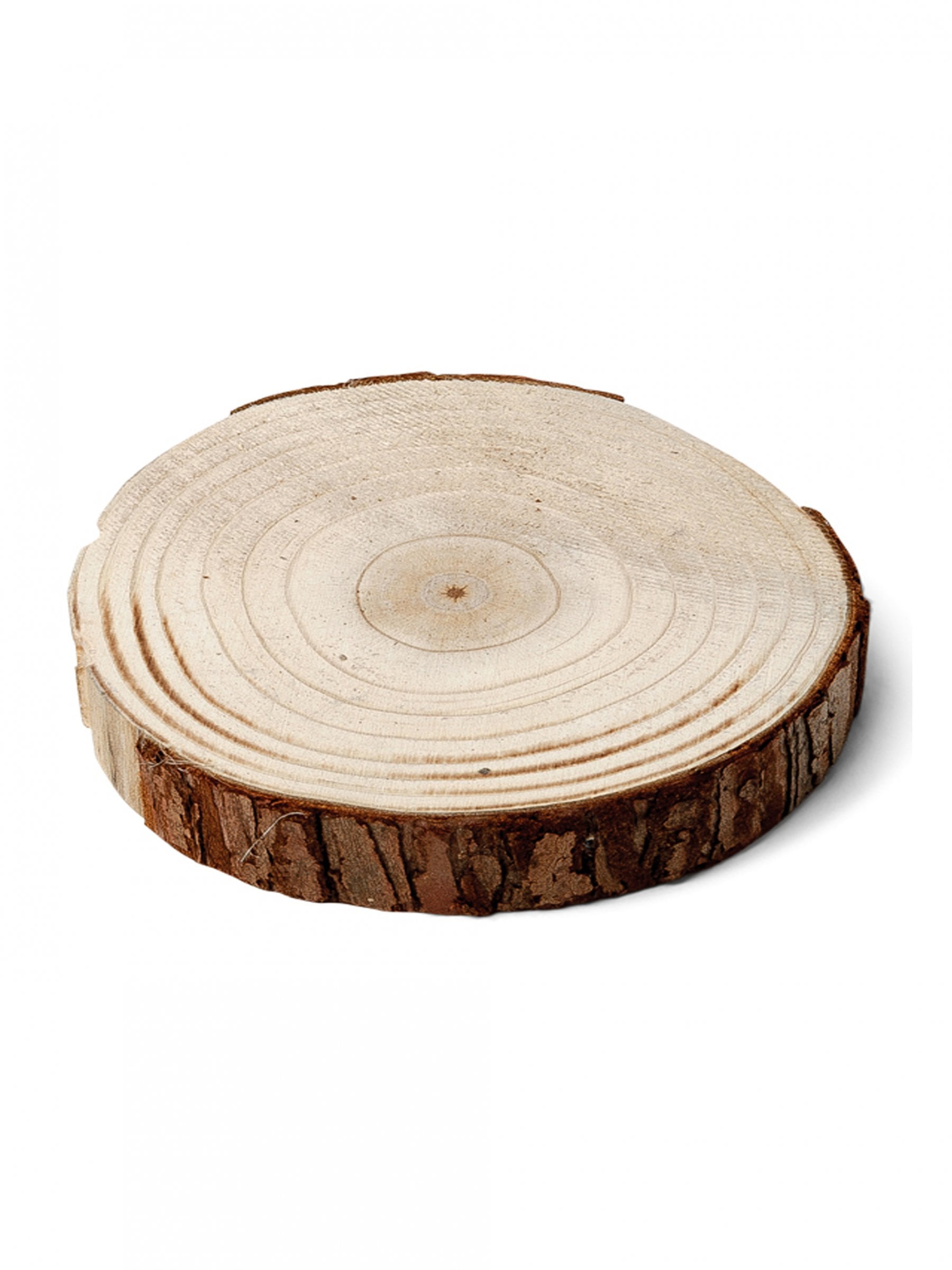 Mise en situation décorative du rondin de bois naturel en platane
