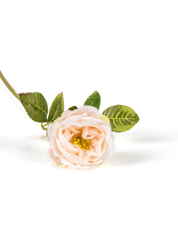 Pastelově růžová umělá růže na stonku 42 cm svatební výzdoba