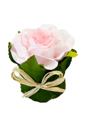 Růže v květináči 8 x 6 listů cm, venkovská výzdoba