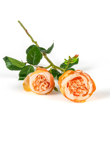 Umělé broskvové růže na stonku 46 cm na svatební kytici