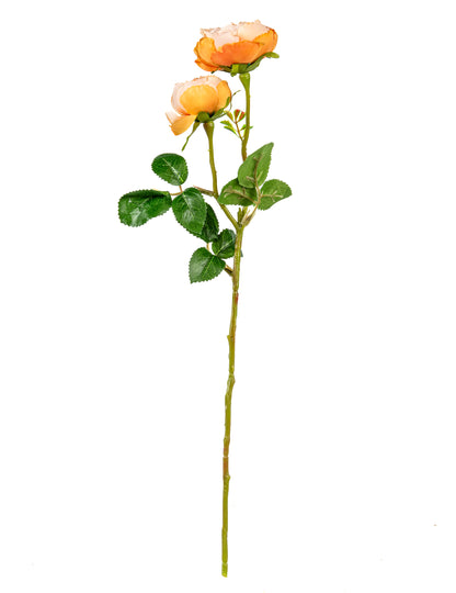 Umělé broskvové růže na stonku 46 cm na svatební kytici