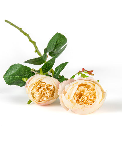 Umělé růže na stonku 46 cm bílé a růžové