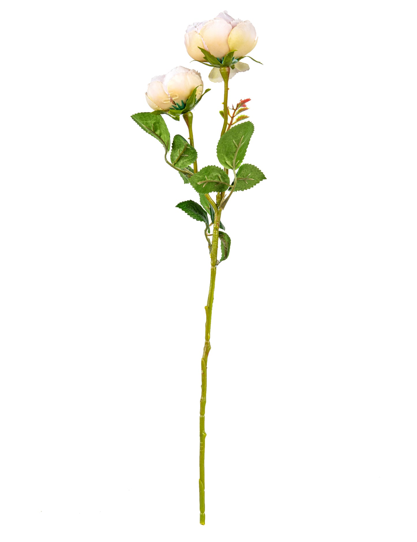 Umělé růže na stonku 46 cm bílé a růžové